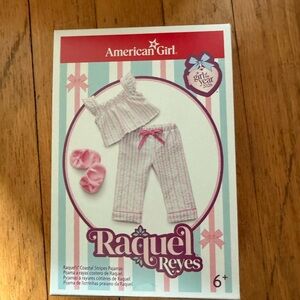 NIB American Girl Pink and White Pajama Set